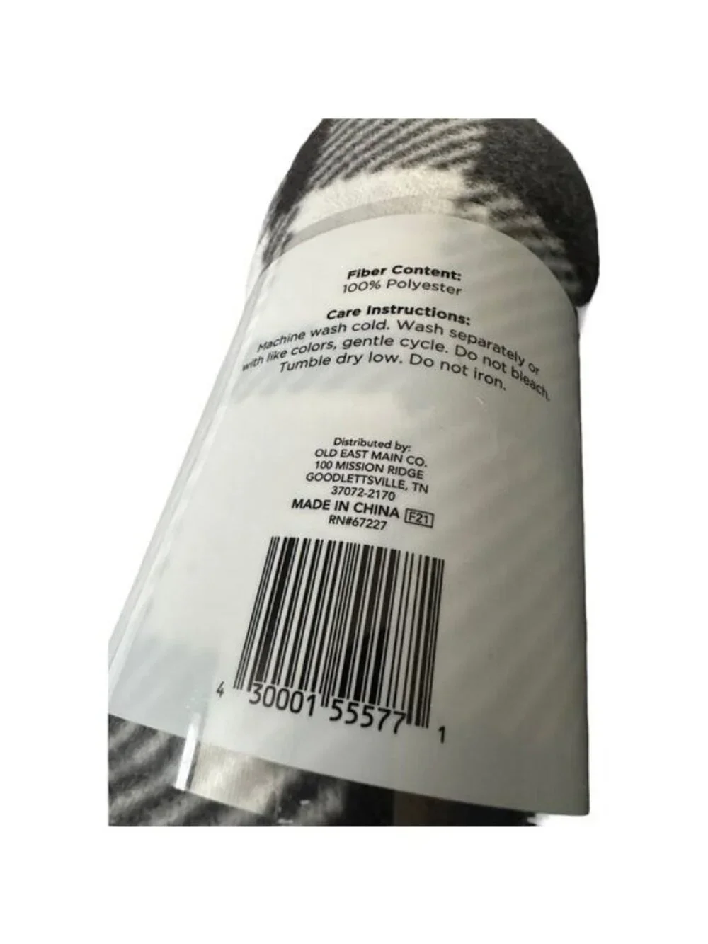 Comfort Bay Black Grey Plaid Fleece Throw Blanket 50x60 Coquette Cottagecore NWT